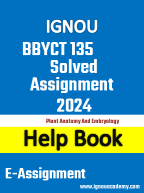 IGNOU BBYCT 135 Solved Assignment 2024